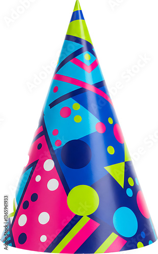 Colorful party hat with split design  