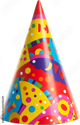 Colorful party hat with split design  