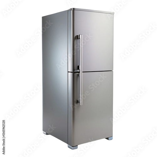 modern refrigerator isolated on white