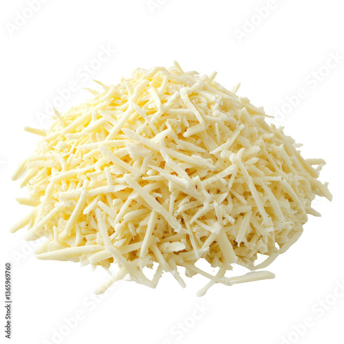Pile of Grated Cheese, Isolated photo