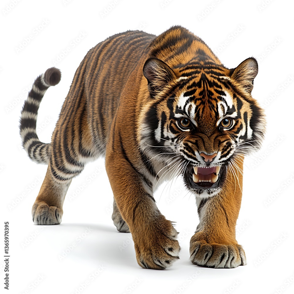 Obraz premium Tiger Stride Aggressive.