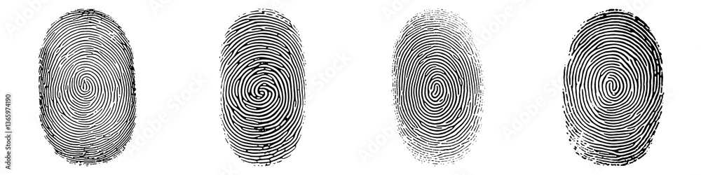 Fingerprint isolated on transparent background. PNG ,Set of Fingerprint isolated on transparent background. PNG ,Set of