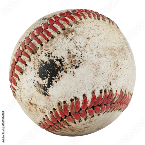 Wallpaper Mural Dirty baseball, worn, isolated, game, background Torontodigital.ca