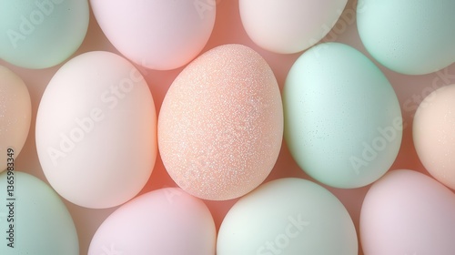 Soft pastel colors envelop a harmonious arrangement of Easter eggs, showcasing Thai patterns while leaving room for creative expression.