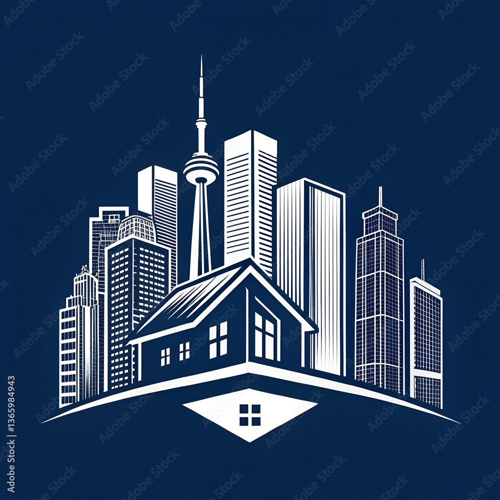 Fototapeta premium abstract city skyline