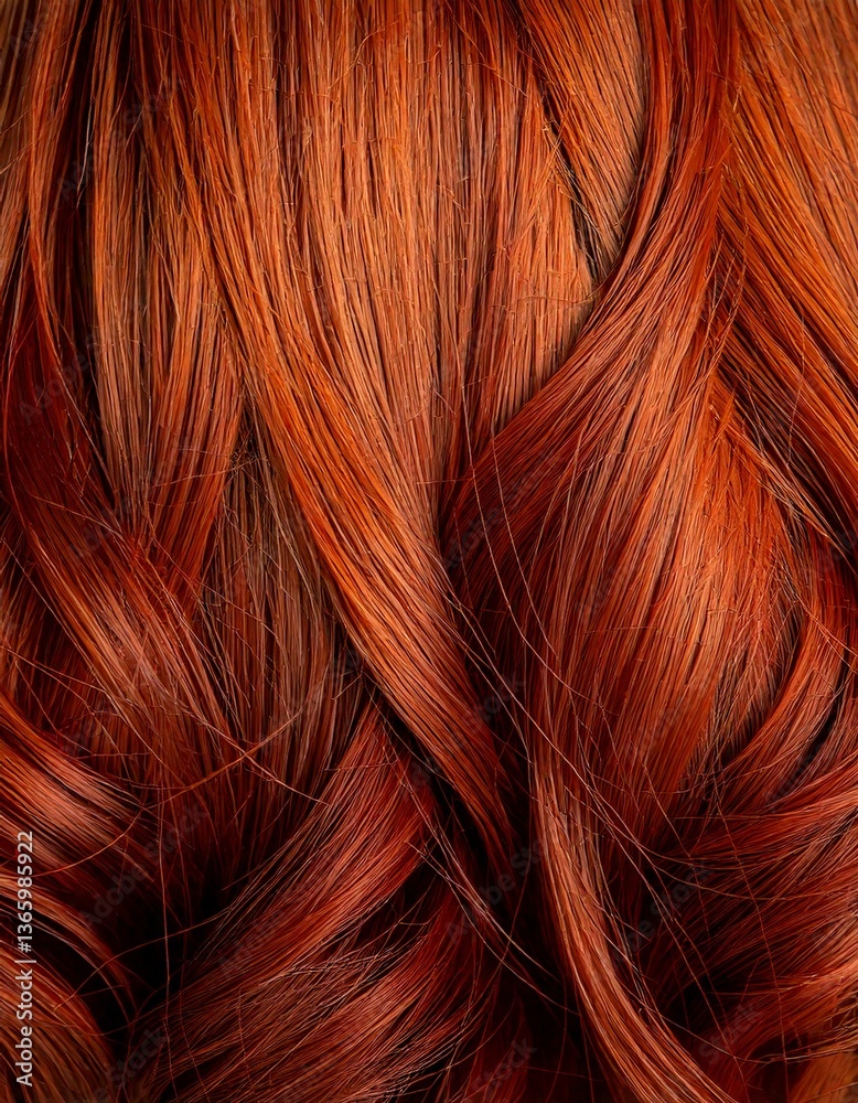 Fototapeta premium Close-up of curly hair ,showcasing its rich texture, volume, and natural shine.