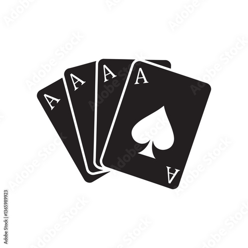Symbolic Suits: The Essence of Playing Cards icon vector.