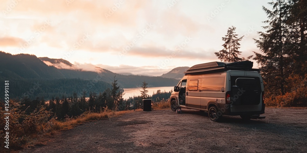 Serene camping experience with picturesque views. Serene camping experience with picturesque views.