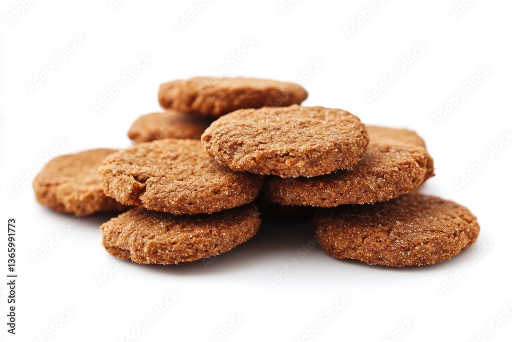 Crispy Ginger Treats on Bright Background: A Healthy Snack with Organic Spice Goodness Crispy Ginger Treats on Bright Background: A Healthy Snack with Organic Spice Goodness