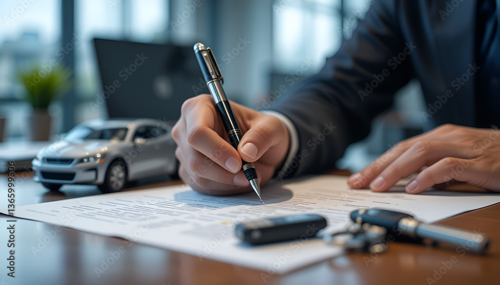 Fototapeta premium businessman working with documents
