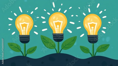 Idea Garden: Cultivating Innovation with Growing Light Bulbs