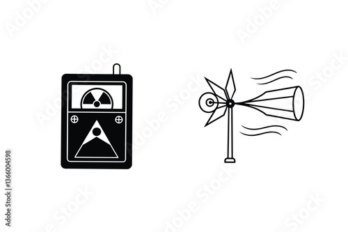 Radiation Detection, Wind Measurement, Environmental Monitoring, Safety Equipment, Iconography