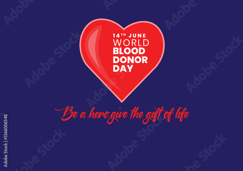 Give blood be a hero vector illustration
