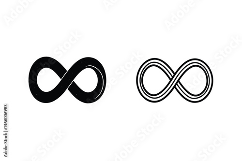 Infinity Symbols Variations, Designs, Endless Loop, Continuous, Icon