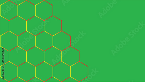 hexagonal honeycomb mesh pattern with text space