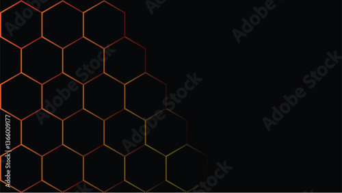hexagonal honeycomb mesh pattern with text space