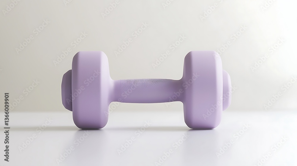 Obraz premium A purple dumbbell is sitting on a white table