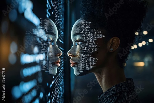 Exploring the concept of deep fake technology through self-representation.