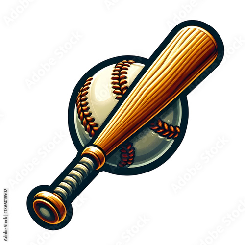 softball bat isolated on a white background