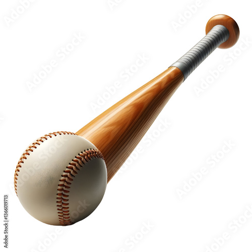 softball bat isolated on a white background