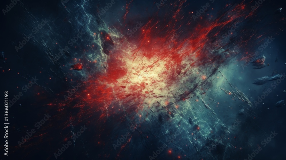 Naklejka premium Single color palette with adjusted light rays against a colored background for visual impact