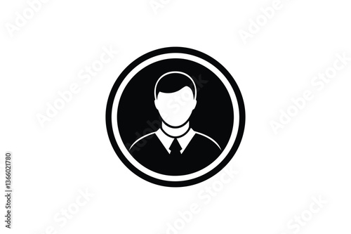 Male user account profile on white background Free Download Male user account profile on white background - GFXLoad