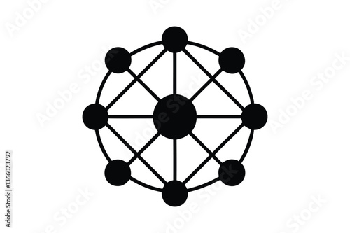 Network suitable for info graphics on white background