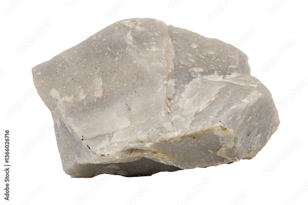Close-up of Silex mineral, isolated on white background Close-up of Silex mineral, isolated on white background