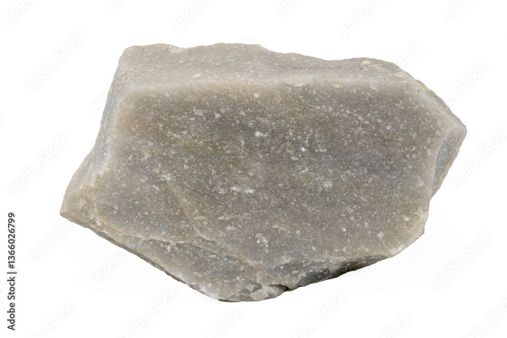 Close-up of Silex mineral, isolated on white background Close-up of Silex mineral, isolated on white background