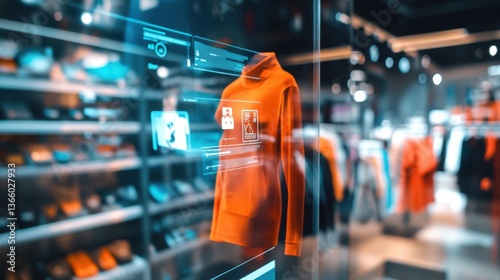 An AI driven e commerce recommendation engine suggesting products based on browsing behavior and preferences, Retail technology style, photo of