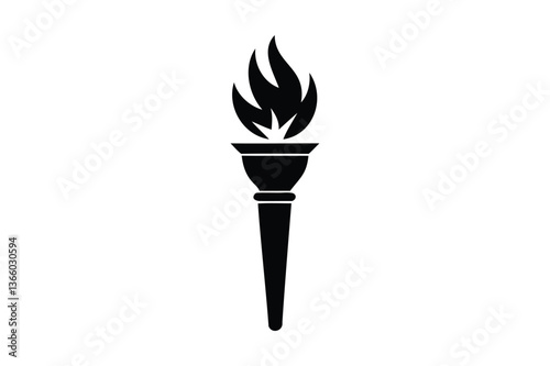 Torch icon on white background