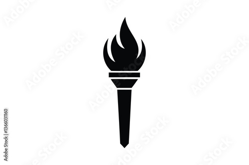 Torch on white background