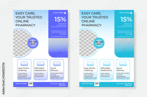 Modern medical Healthcare Flyer Design Template, Health medical flyer, Healthcare cover a4 template, Corporate healthcare and medical flyer or poster design Print