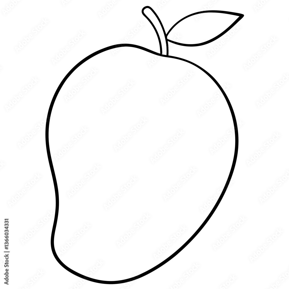 Mango Line Art Vector Mango Line Art Vector