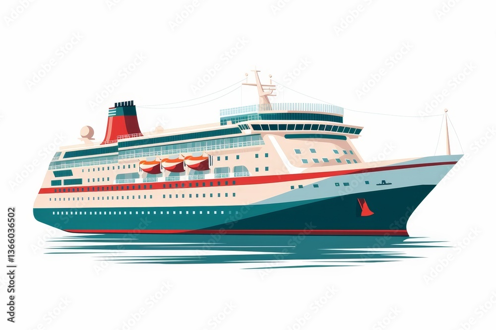 Close up view of a modern ship on a white background with distinctive texture details Close up view of a modern ship on a white background with distinctive texture details