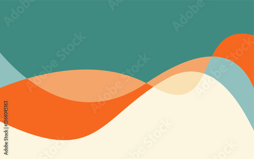 Fluid abstract line colorful gradient wave shape vector. abstract geometric background