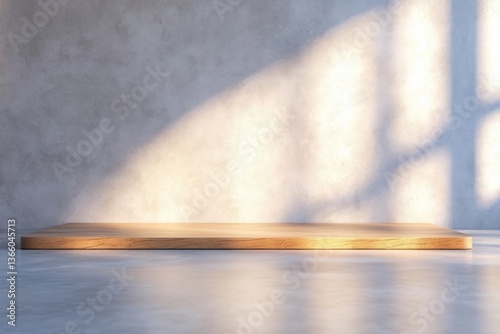 Wooden product platform sunlight