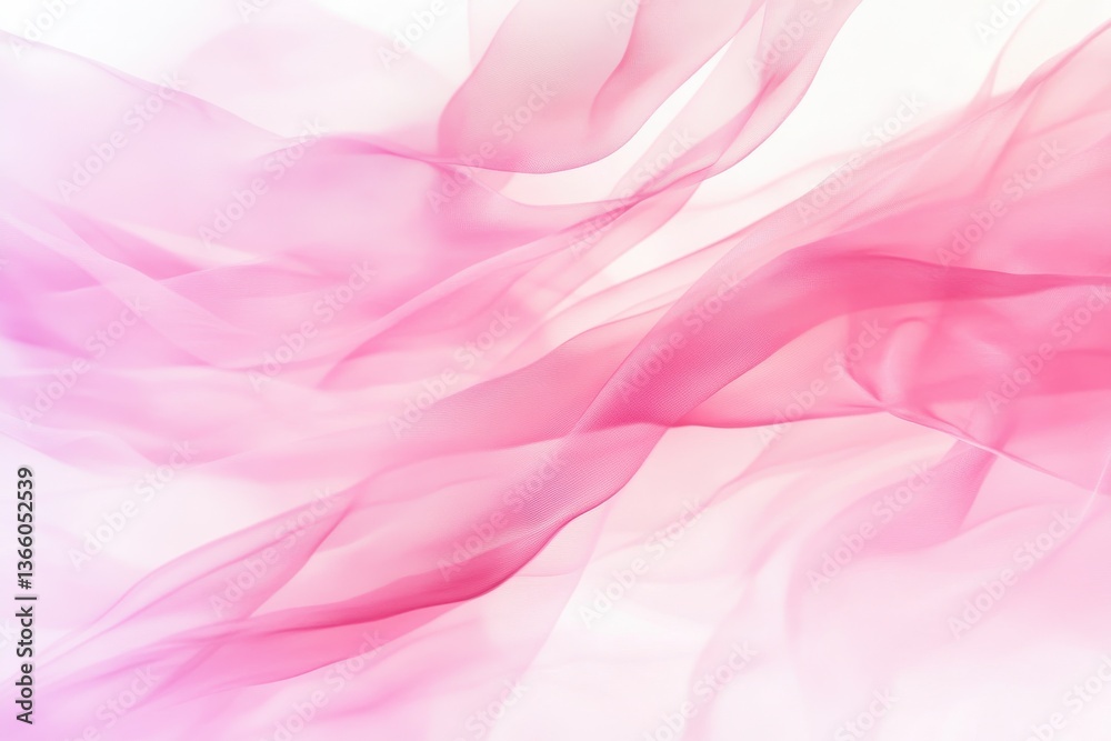 Fototapeta premium Abstract pink waves on white background