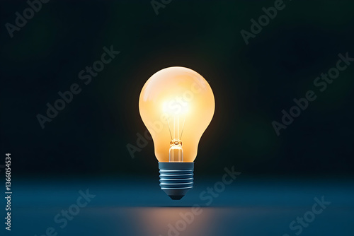 Illuminated lightbulb on dark background (1)