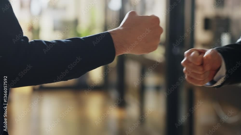 Hands performing stylish, energetic handshake with fist bumps and dynamic movements. Conveys friendship, camaraderie, teamwork, and a modern, youthful vibe. Urban culture, collaboration, celebration.