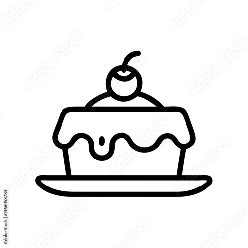 Delicious Cake Icon Perfect for Bakery Websites and Marketing Materials