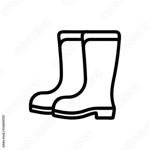 Colorful Gardening Boots Icon for Outdoor Activities and Nature Lovers