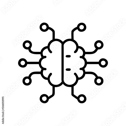 Artificial Intelligence Conceptual Icon for Technology and Innovation
