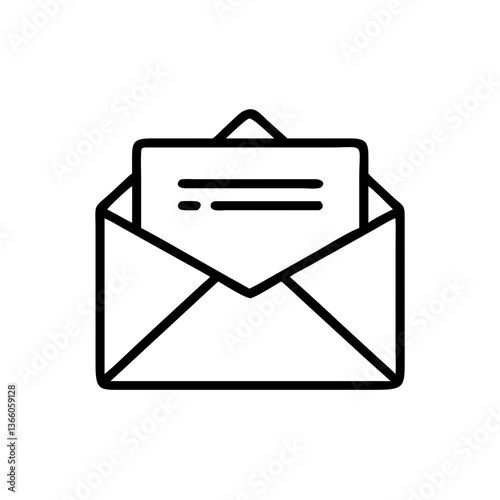 Gleaming Email Icon with Envelope for Communication and Messaging