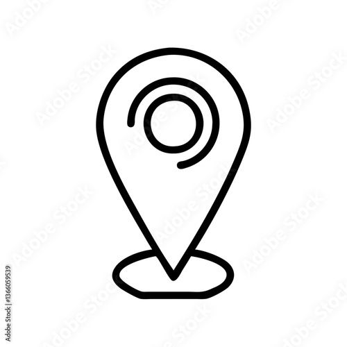 Vibrant Map Pin Icon for Location Navigation and Travel Apps