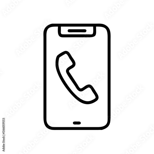 Modern Phone Icons Set for Communication and Technology Concepts