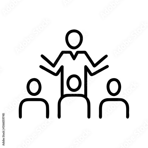 Visionary Leadership Conceptual Icon for Success and Growth in Business Innovation