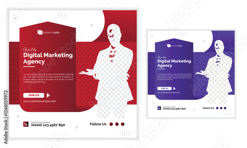 Business social media post vector design