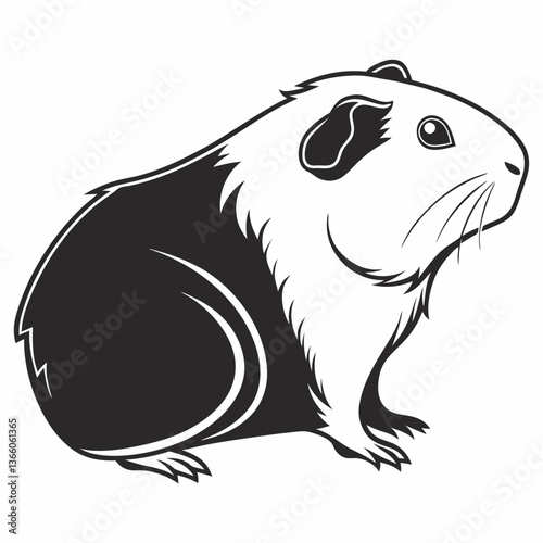 guinea pig silhouette icon vector