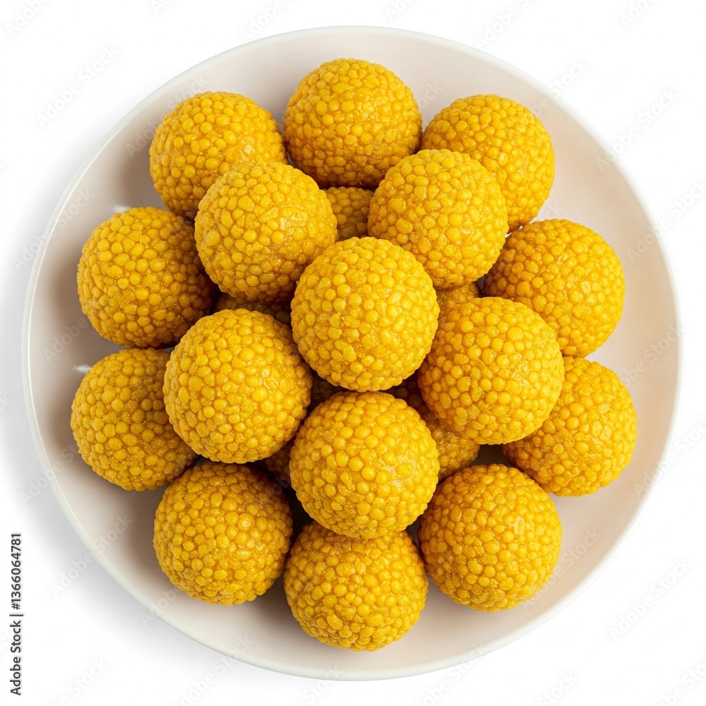 motichur ladus in a white plate motichur ladus in a white plate